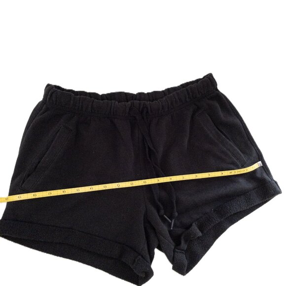 Victorias Secret Pink Black Fleece Shorts With Rainbow Logo Elastic Waistband S - Picture 5 of 12